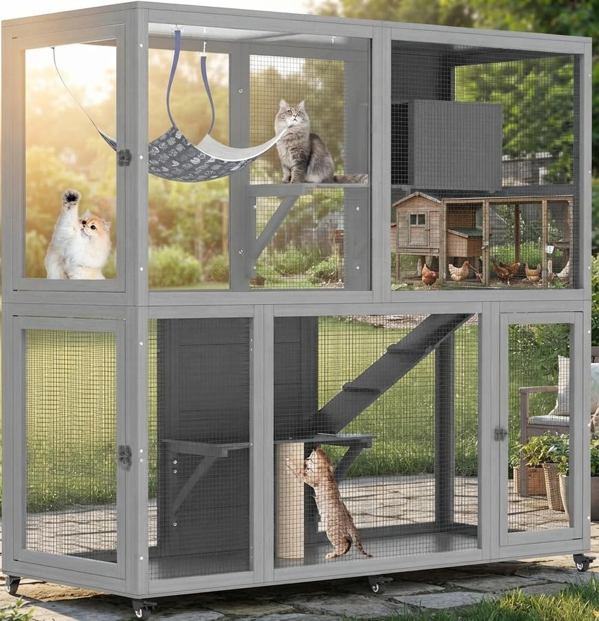 Catio Indoor Cat Enclosure on Wheels